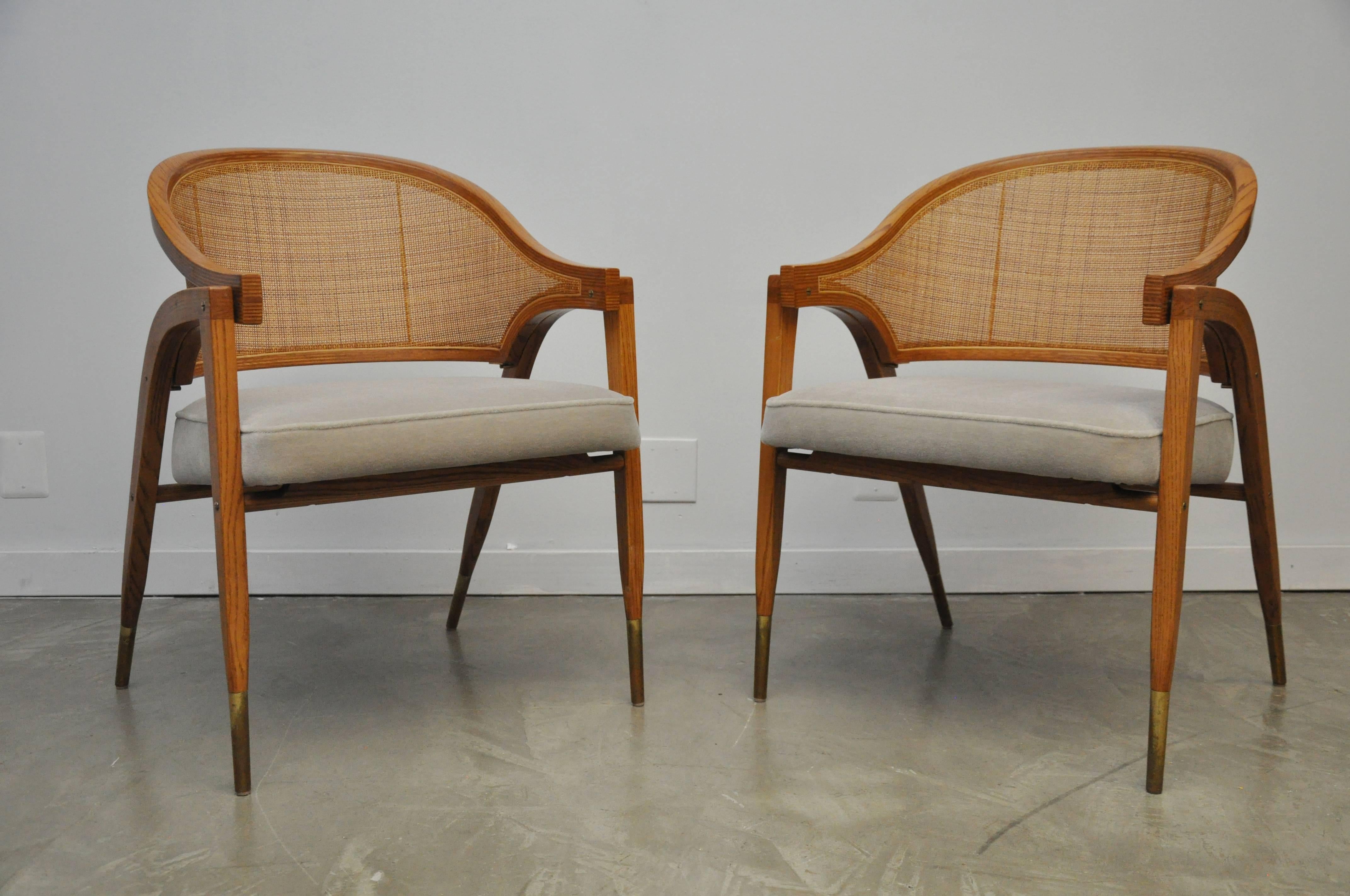 Pair of Captain Armchairs by Edward Wormley for Dunbar In Excellent Condition In Chicago, IL