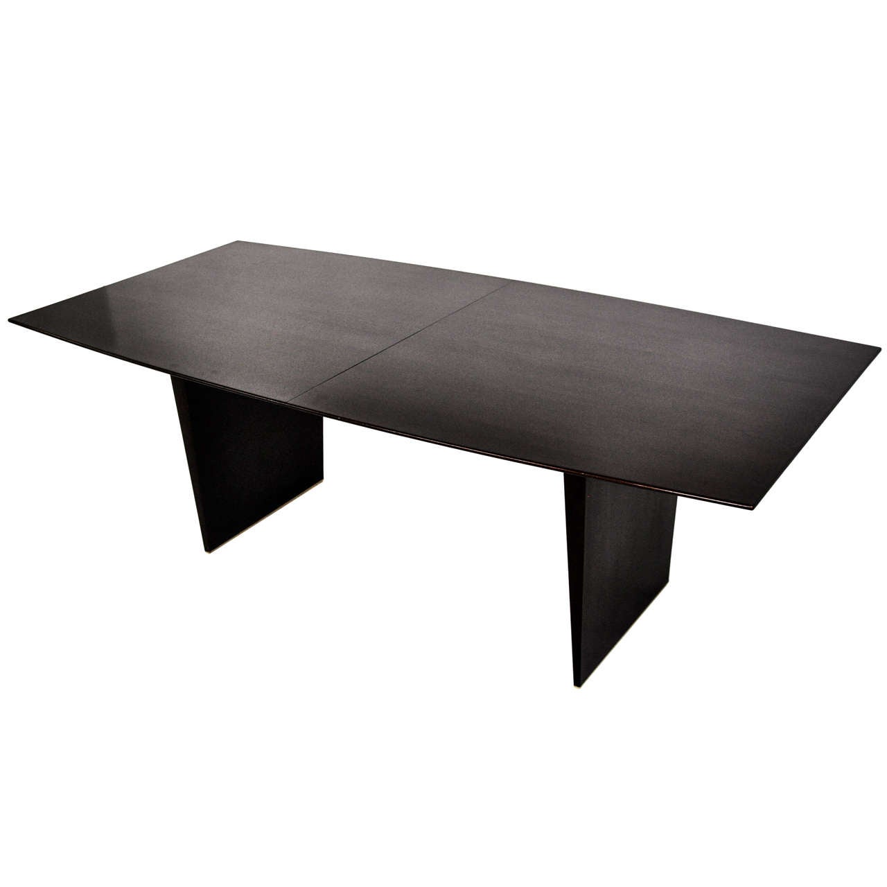 Dunbar dining table model 5460. Designed by Edward Wormley. Original custom ordered finish. Three 12