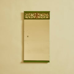 1930s Patinated & Painted Metal Swedish Grace Mirror