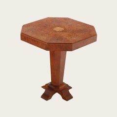 1940s French Art Deco Burl wood Occasional / Hall Table