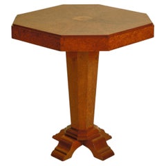1940s French Art Deco Burl wood Occasional / Hall Table