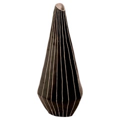 Monochromatic Swedish Striped Floor Vase