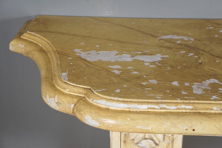 American Billy Baldwin Carved and Painted Wood Console Table, circa 1955 For Sale