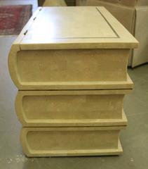 Maitland-Smith Tessellated Book Shaped Side Table Trunk