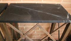 Pair of 19 Century French Iron Lion Balcony Fragments as Consoles