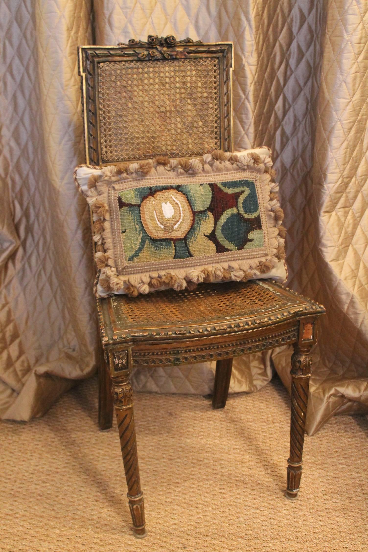 19th Century French Cane Vanity Chair For Sale 6