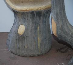 French Faux Bois Garden Table and Chairs