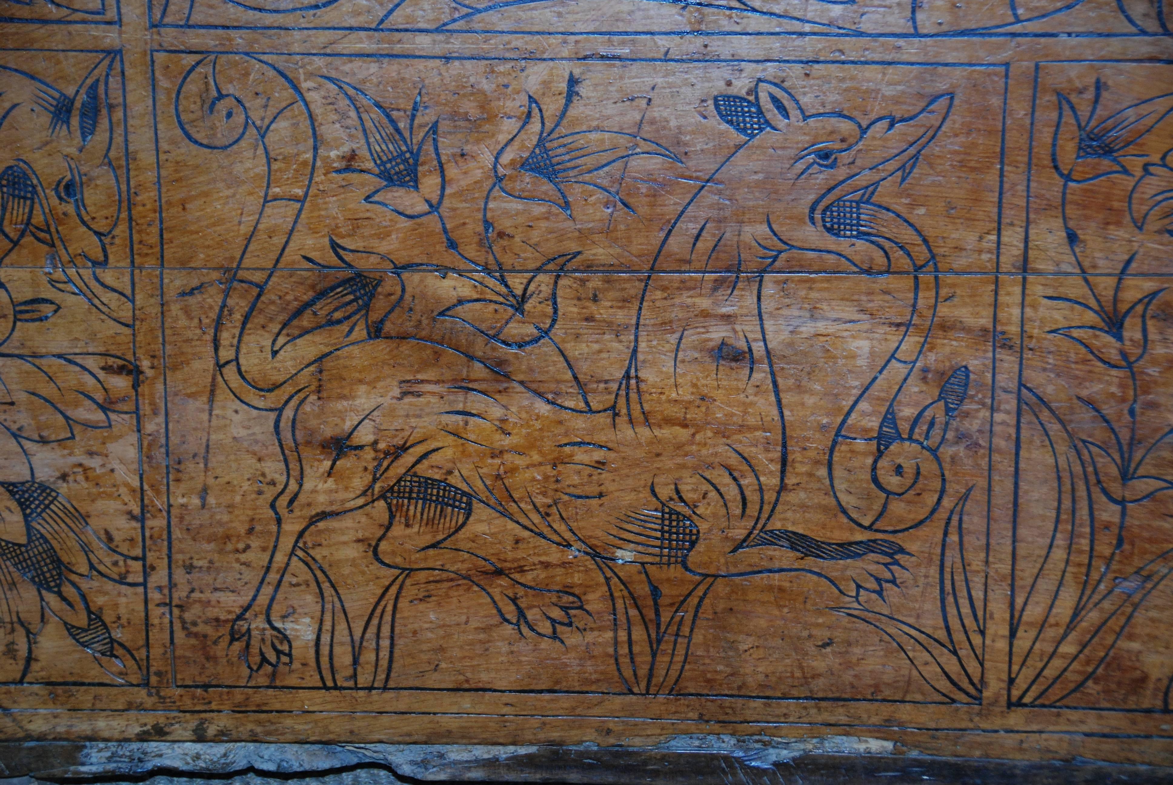 17th Century Carved Renaissance Portuguese Coffer In Good Condition For Sale In Encinitas, CA