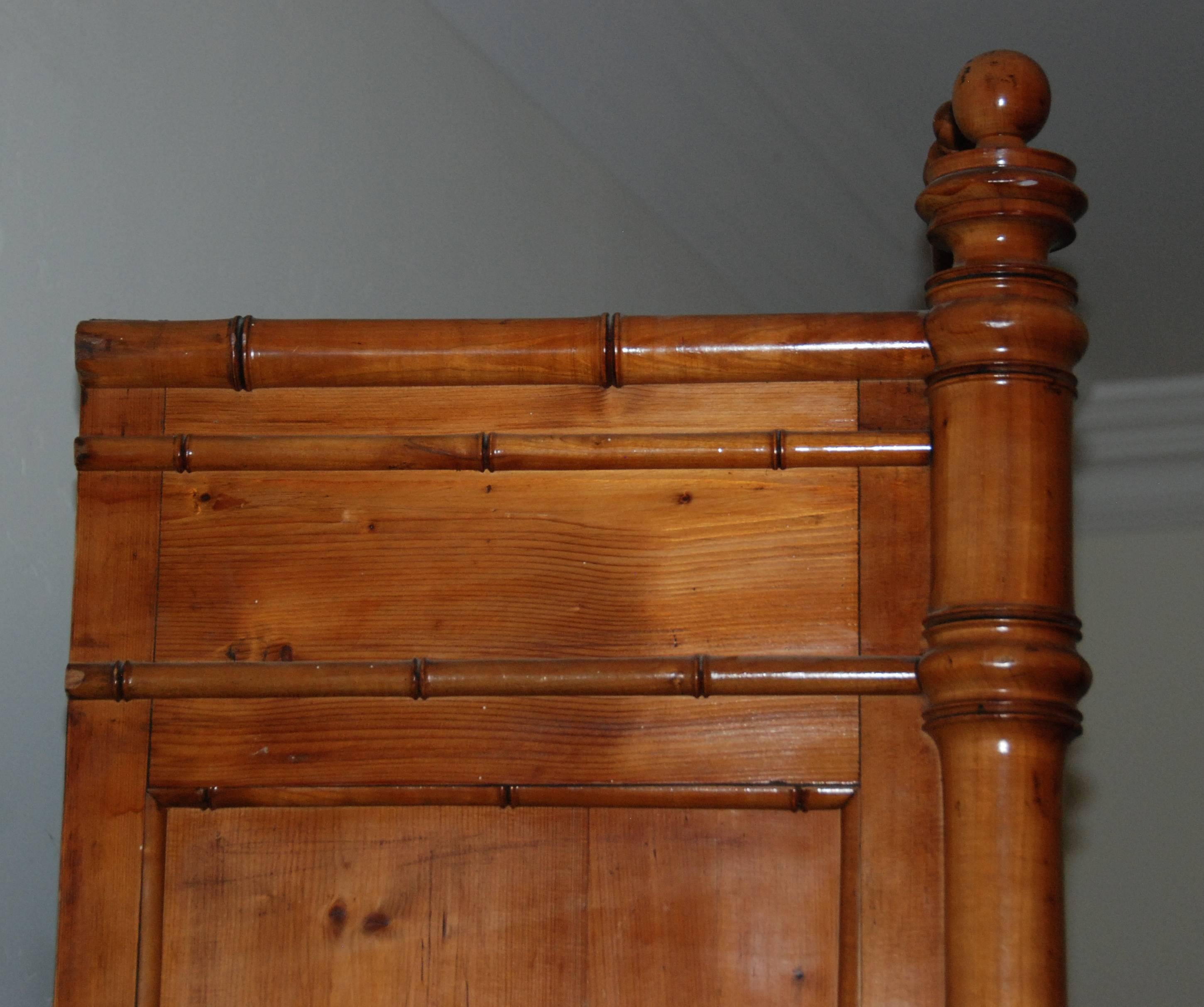 19th Century French Faux Bamboo Armoire 3