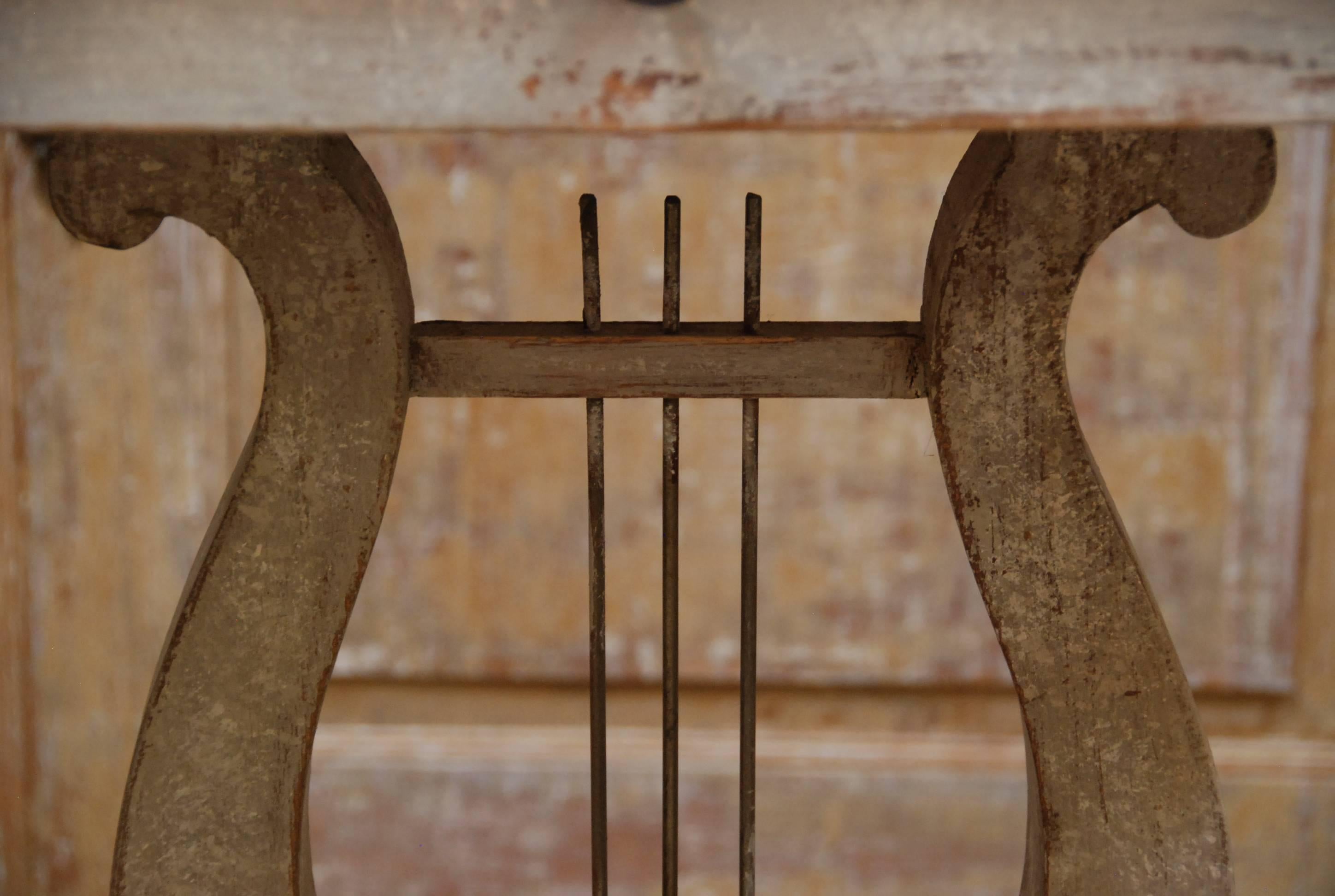 19th Century Swedish Harp Console Table 3