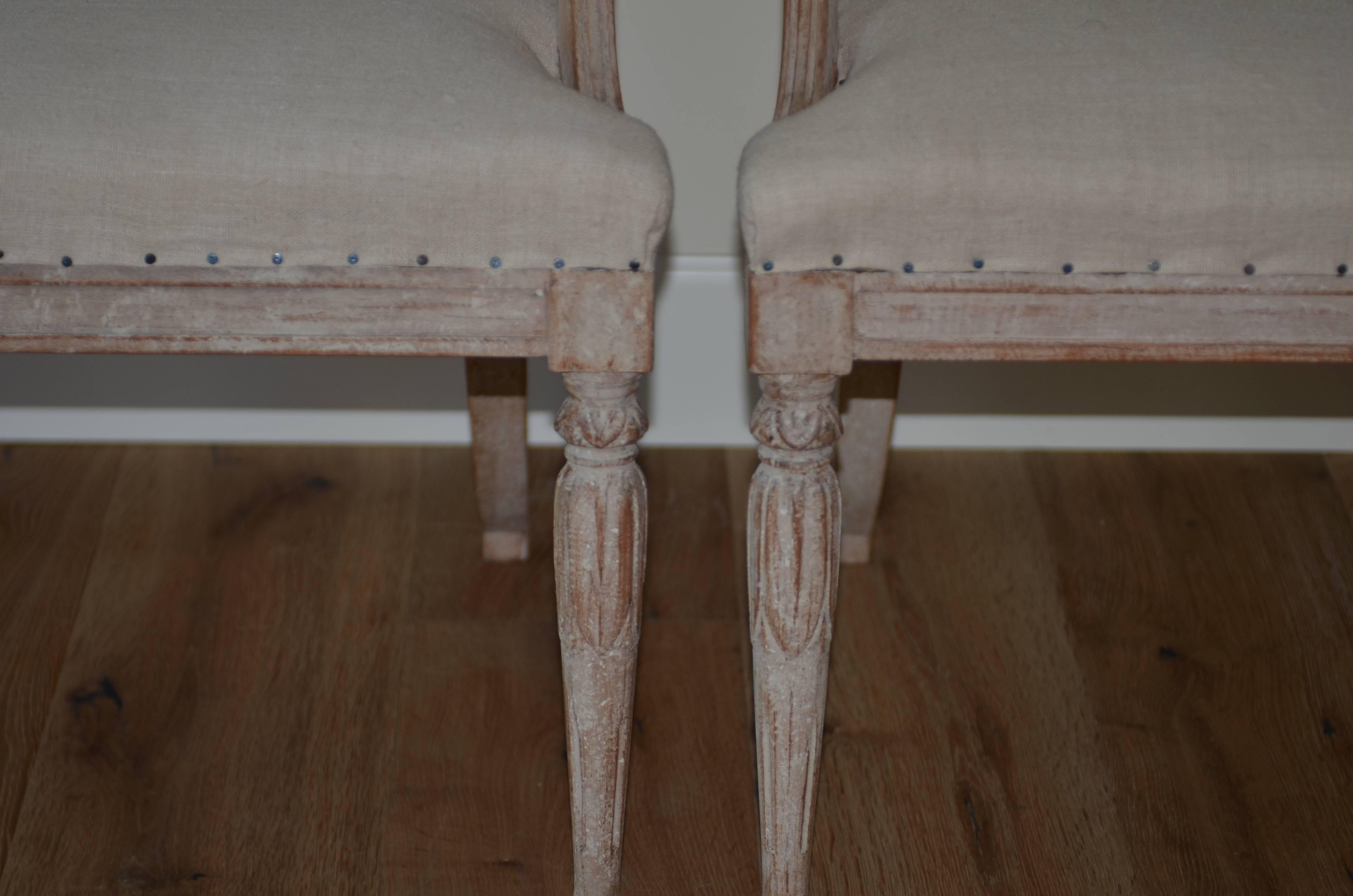 Pair of 19th Century Swedish Barrel Back Chairs In Excellent Condition In Encinitas, CA