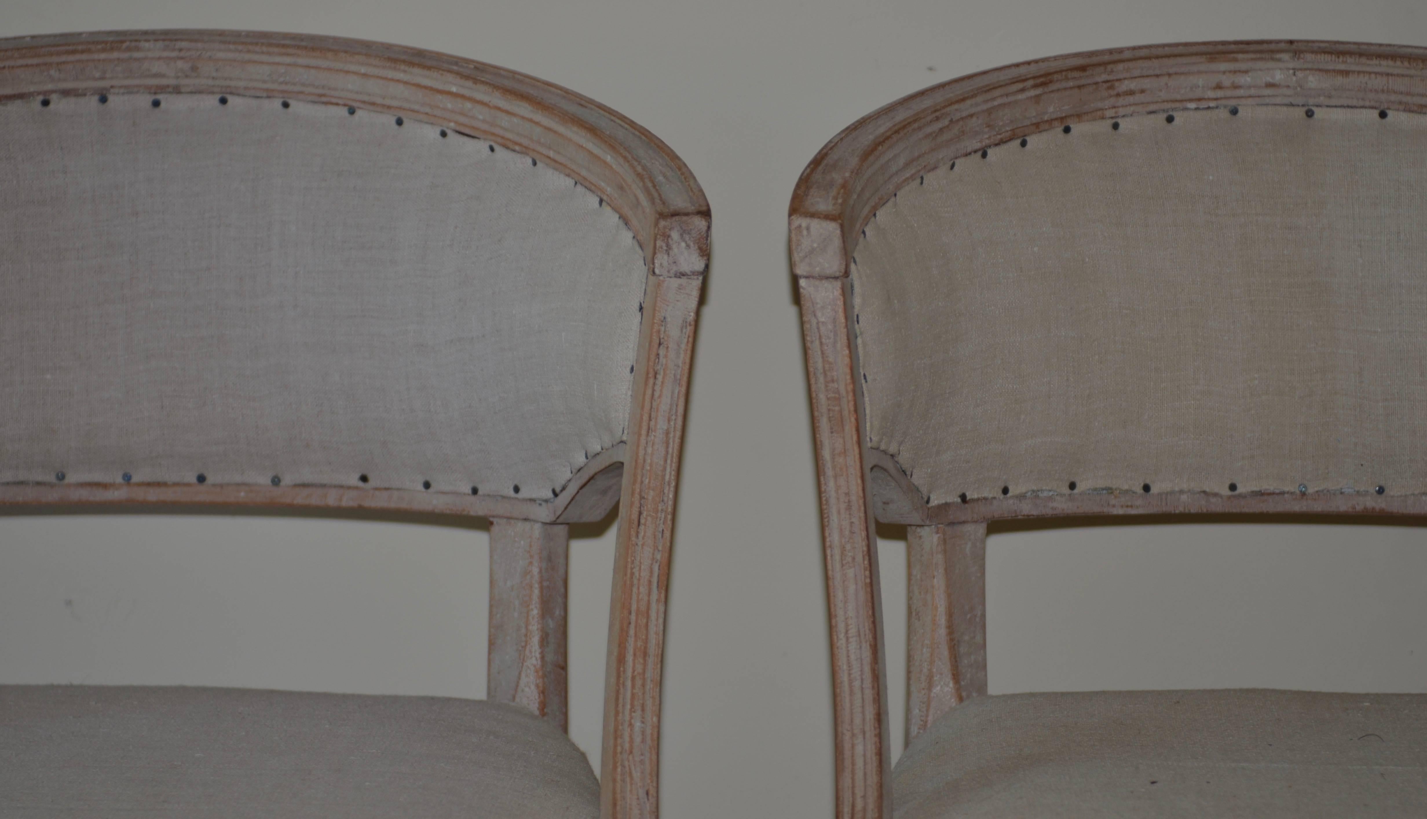 Pair of 19th Century Swedish Barrel Back Chairs 4