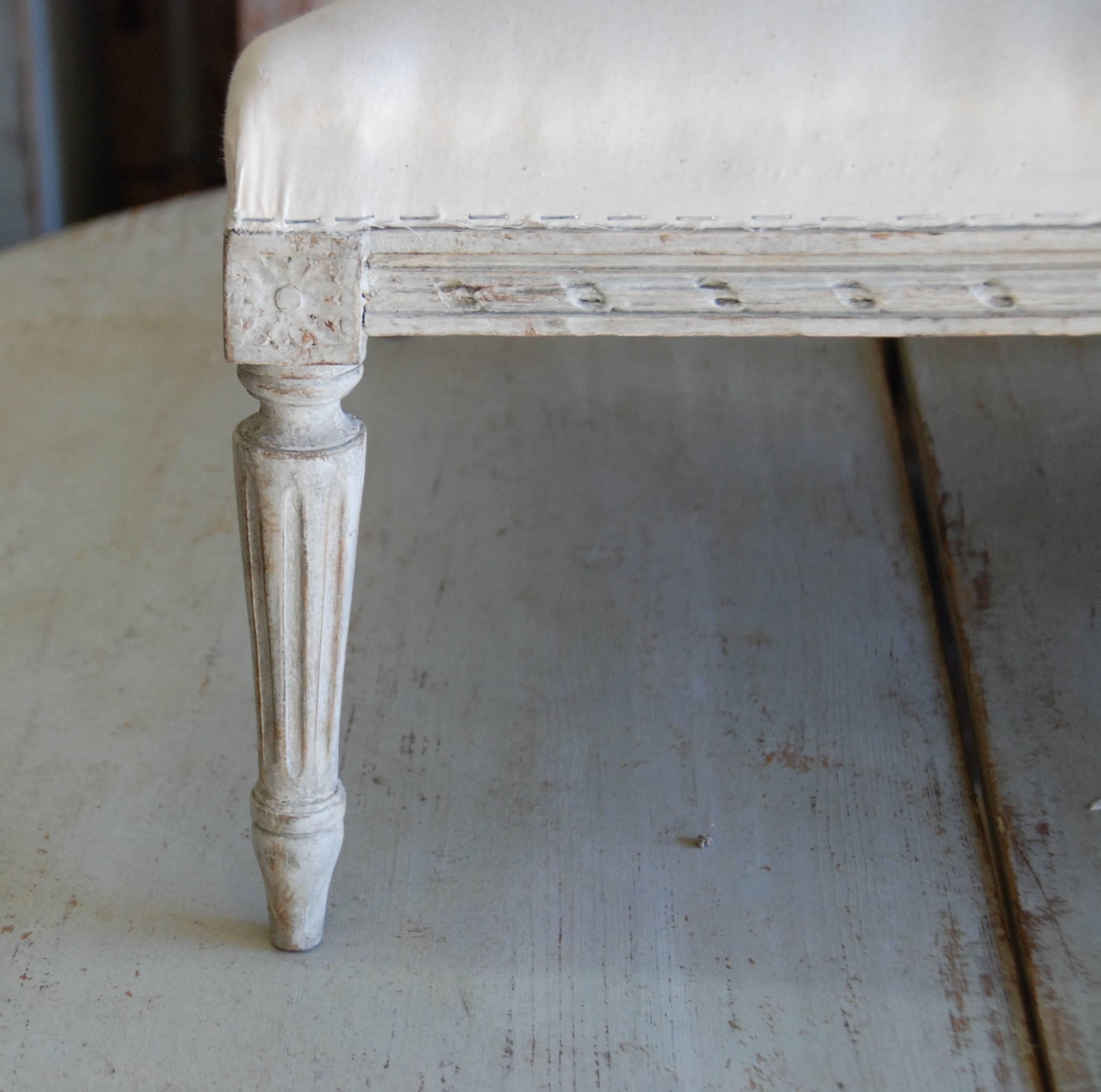 Early 19th Century Swedish Carved Stool In Excellent Condition In Encinitas, CA