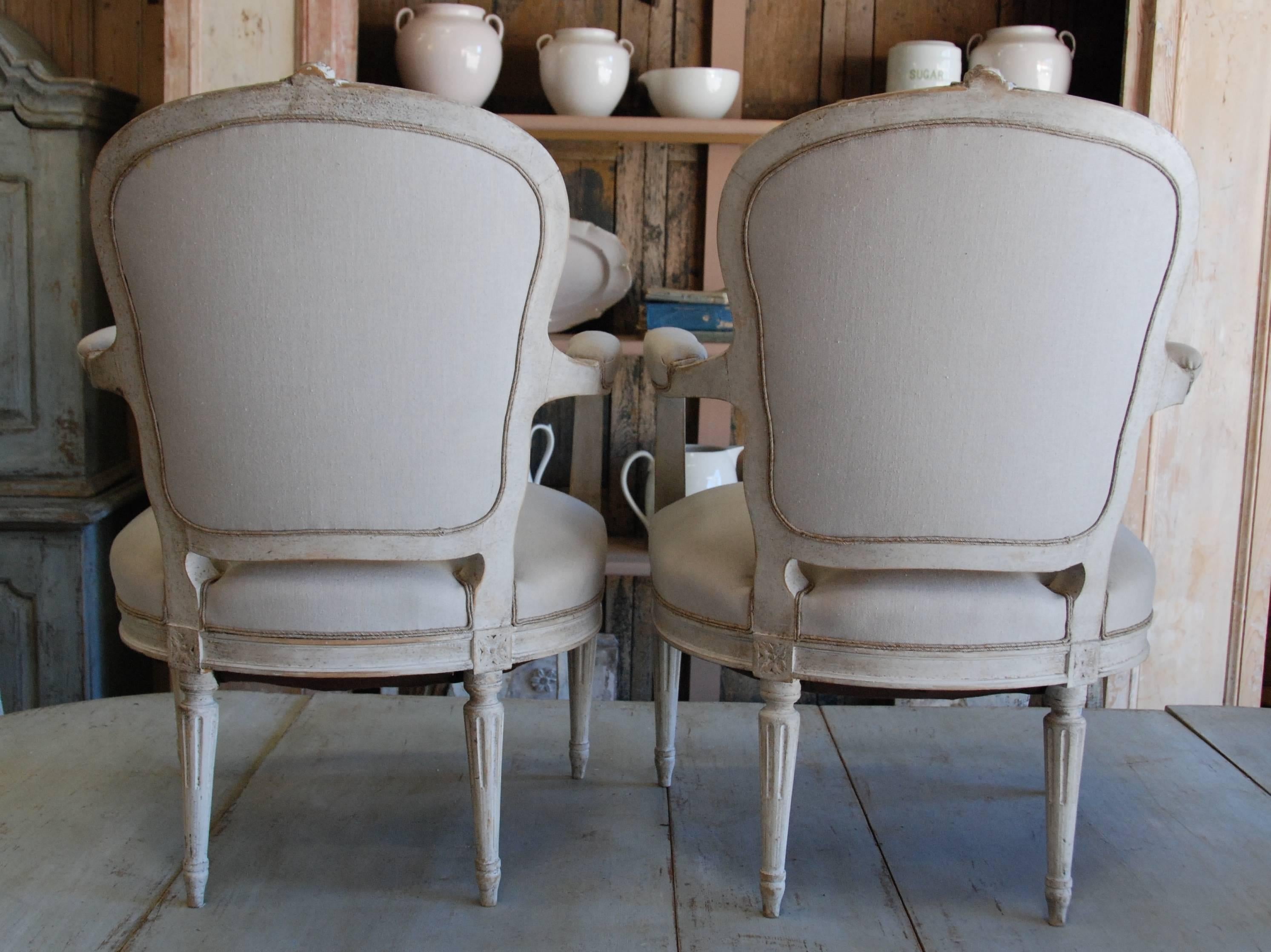 Pair of 19th Century Swedish Bergere Chairs 2