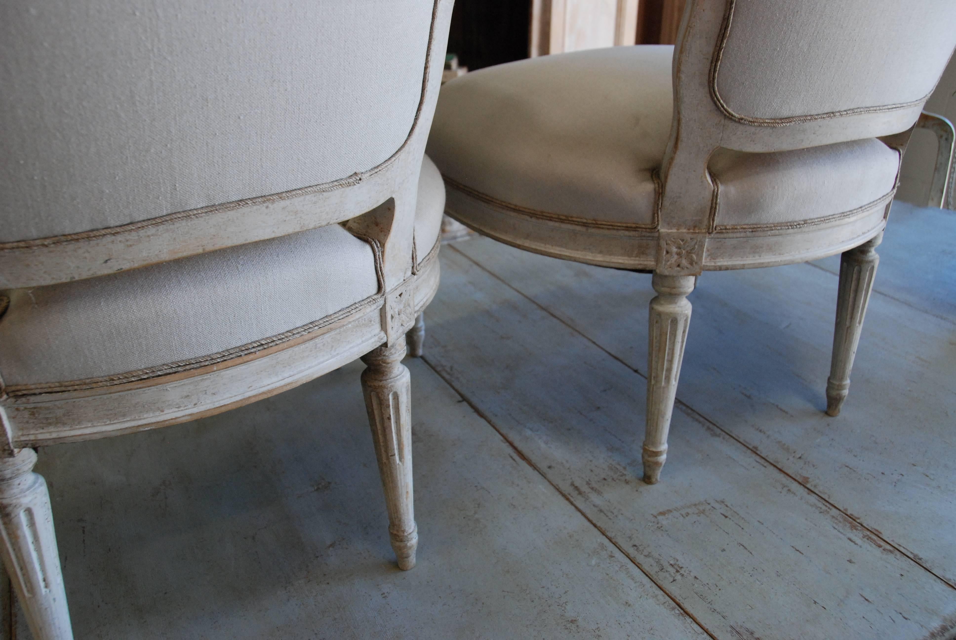Pair of 19th Century Swedish Bergere Chairs 3