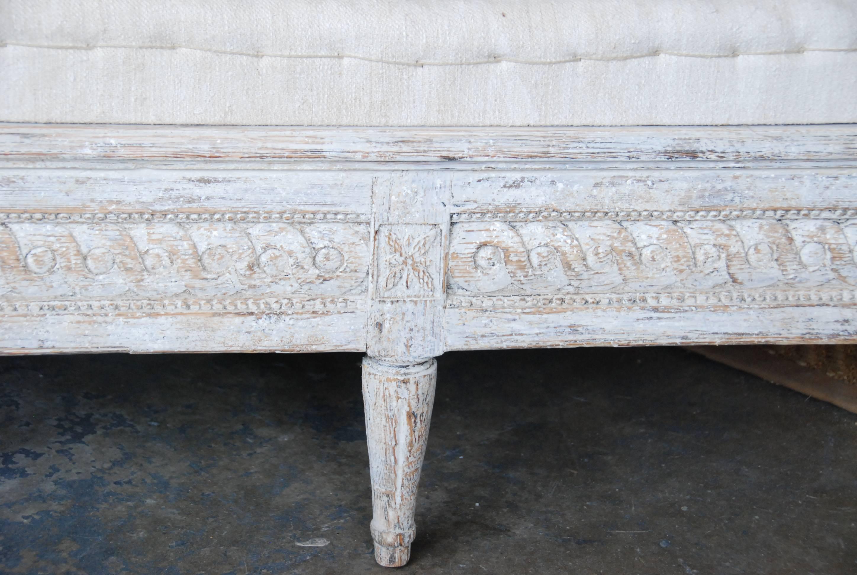 Late 18th Century 18th Century Swedish Trag Sofa For Sale