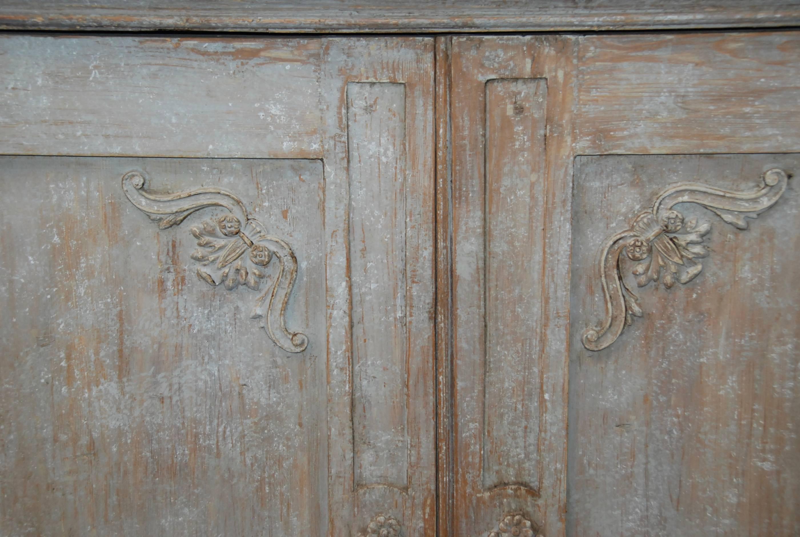 19th Century Swedish Carved Sideboard 1