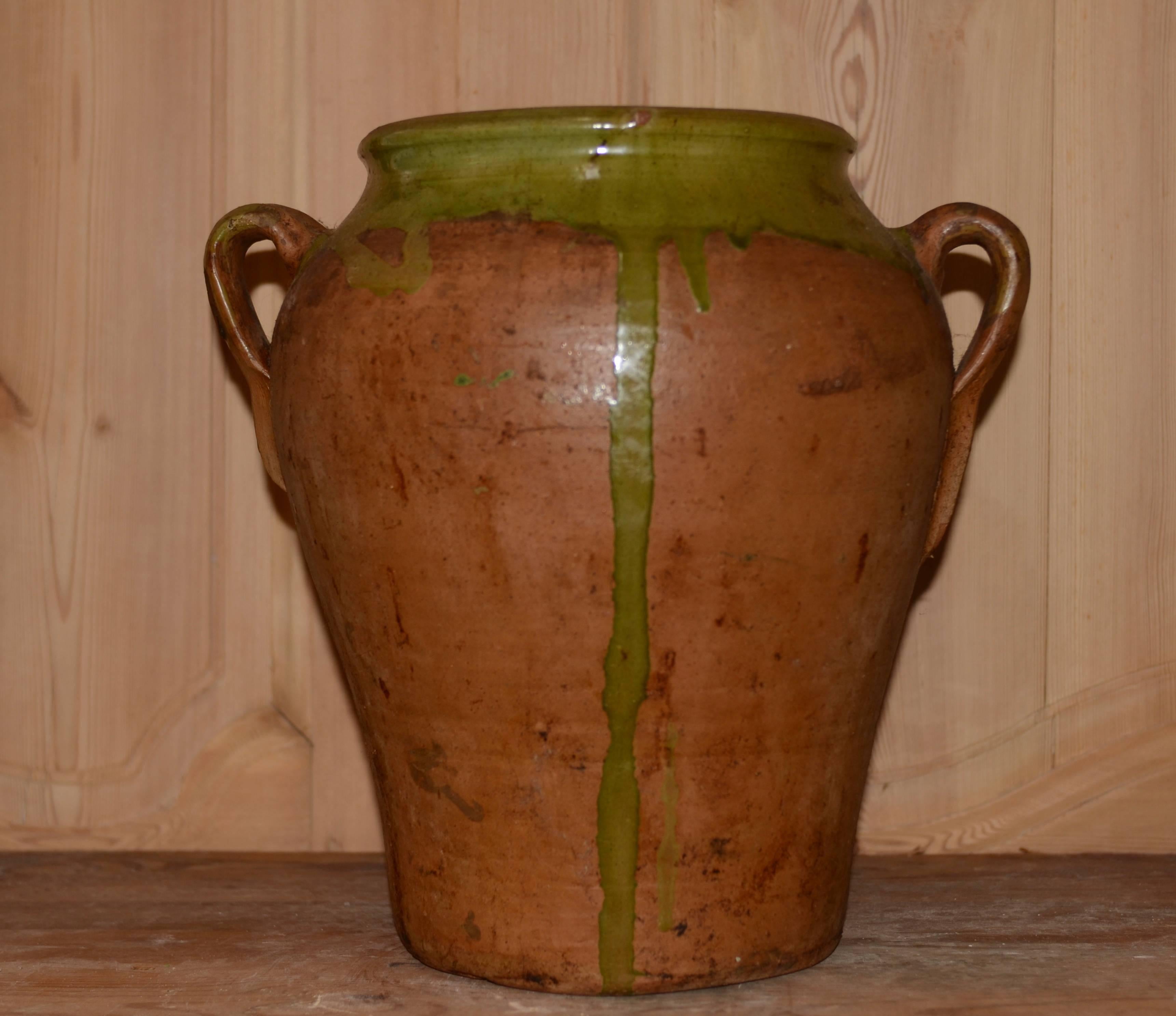 19th Century French Glazed Confit Pot For Sale 4