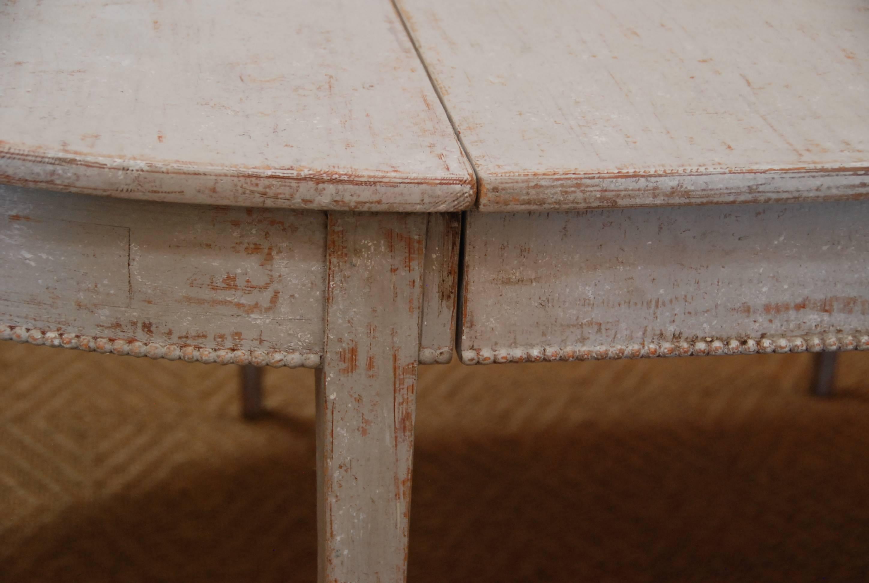 Pine Swedish Gustavian Oval Dining Table