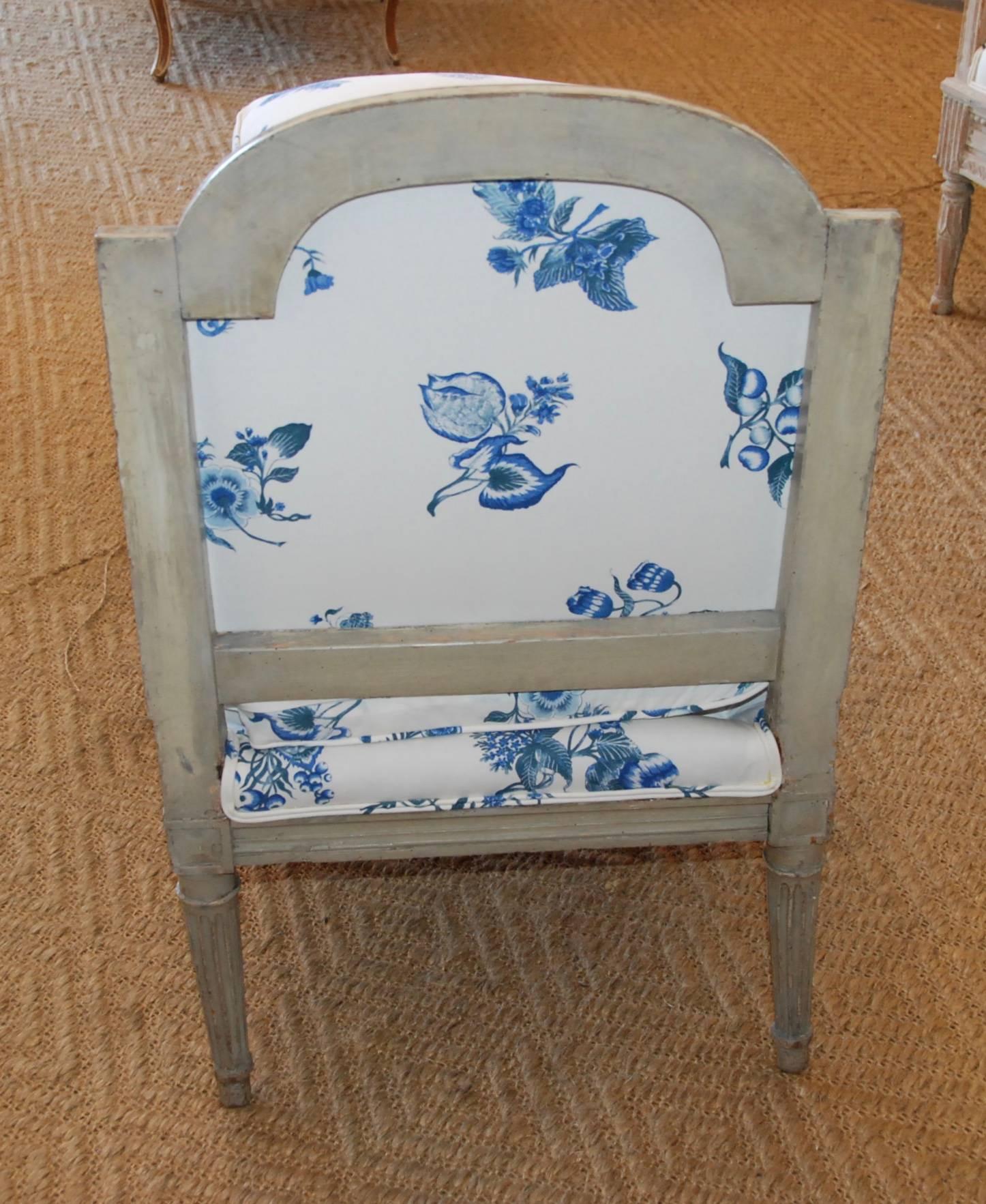 Early 19th Century French Painted Chaise 7