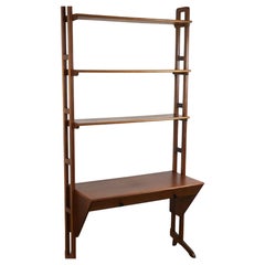 Vintage 1960s open shelf/bookcase/storage unit with 1 drawer, 3 shelves