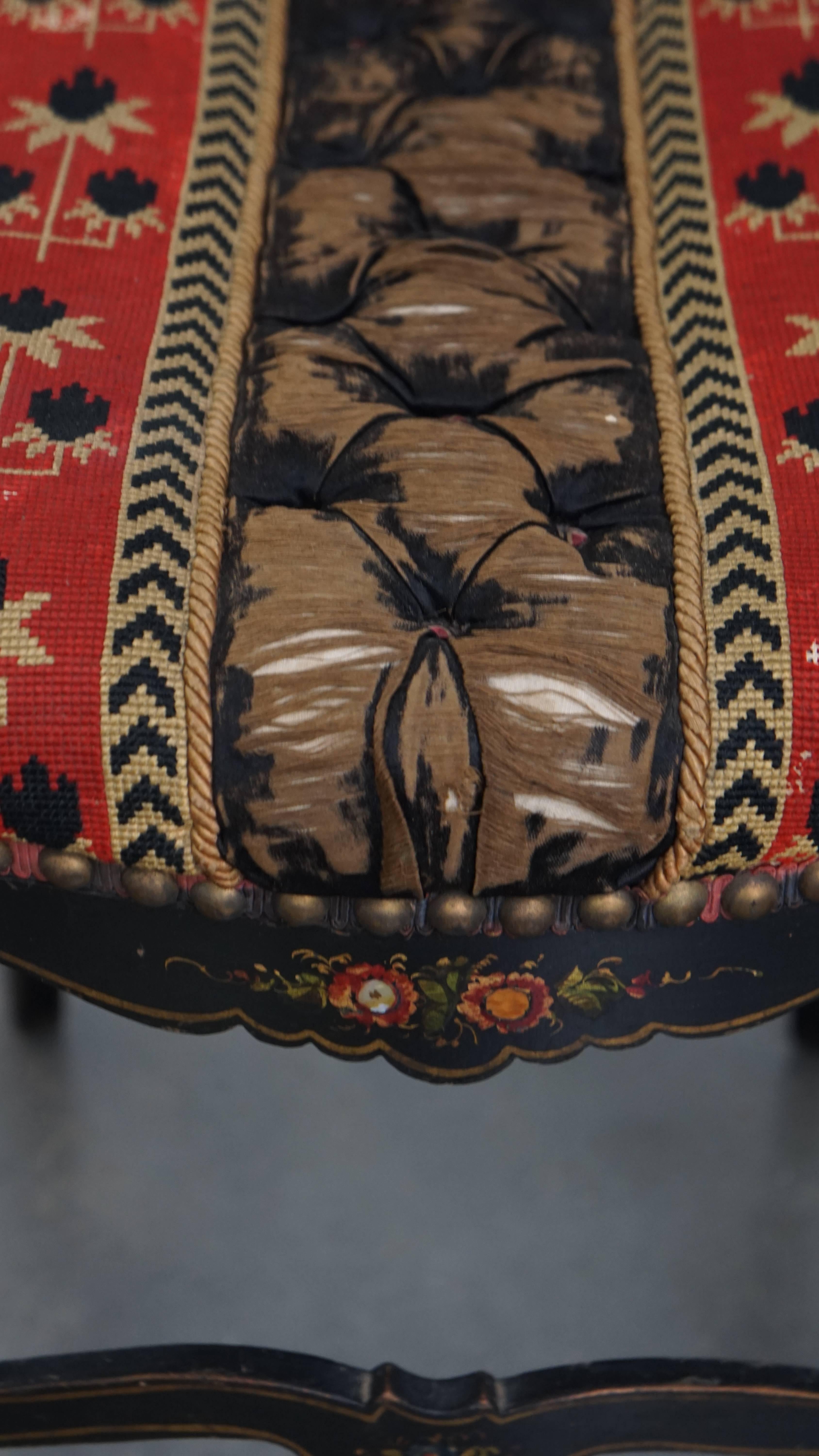 Satz von 4 antiken französischen Stühlen Napoleon III mit Perlmuttintarsien im Angebot 11