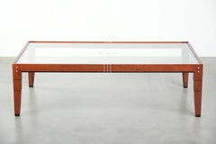 Art Deco coffee table with a glass top in very good condition
