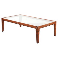 Art Deco coffee table with a glass top in very good condition