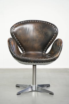 Vintage cowhide Aviator Timothy Oulton Devon Spitfire side/desk chair
