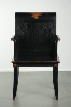 Black wooden chair / side chair in Chinese style