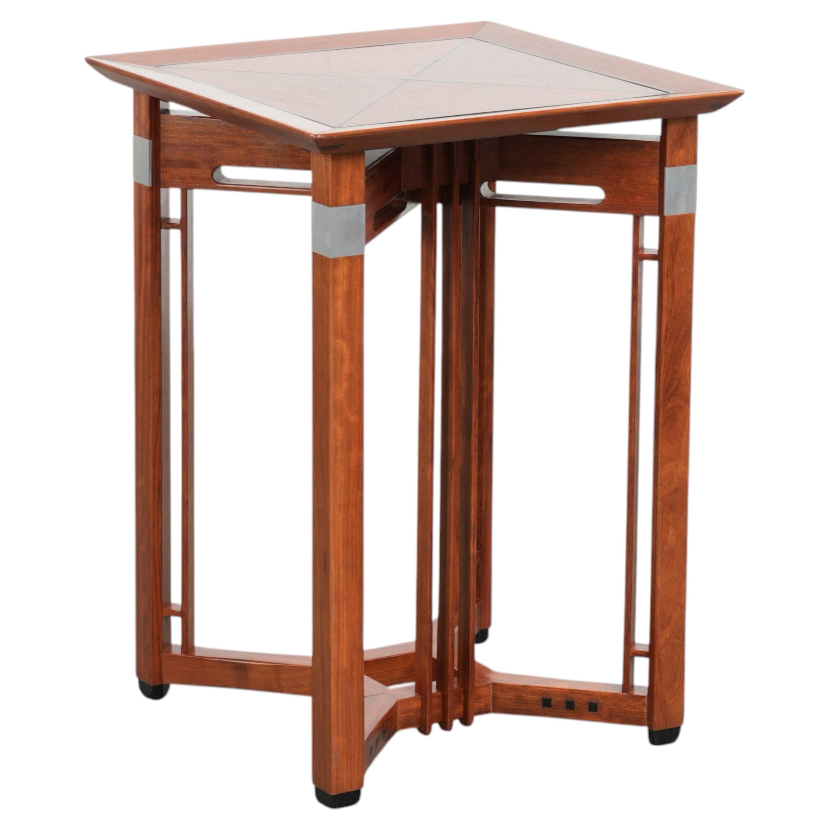 Tavolino alto in stile Art Déco con piano rimovibile