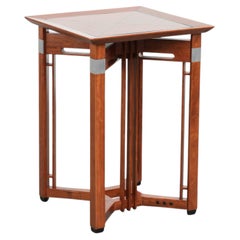Tall Art Deco design side table with removable top