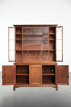 Antique English sideboard from the early 19th century in Gothic style