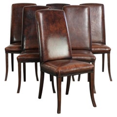 Set di 6 sedie da pranzo in pelle di pecora dal carattere unico e dal design intramontabile