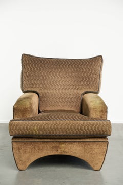 Beautiful fabric Art Deco design armchair by Bart van Bekhoven