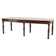 English oak early 19th century XXL farmhouse dining table