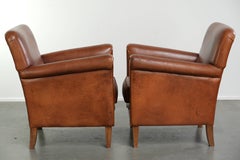 Comfortable set of sheepskin armchairs with and a timeless design