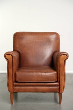 Timeless sheepskin armchair with beautiful colours and a good design