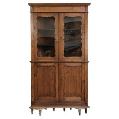 Practical old pine Dutch corner cabinet with nice details and patina