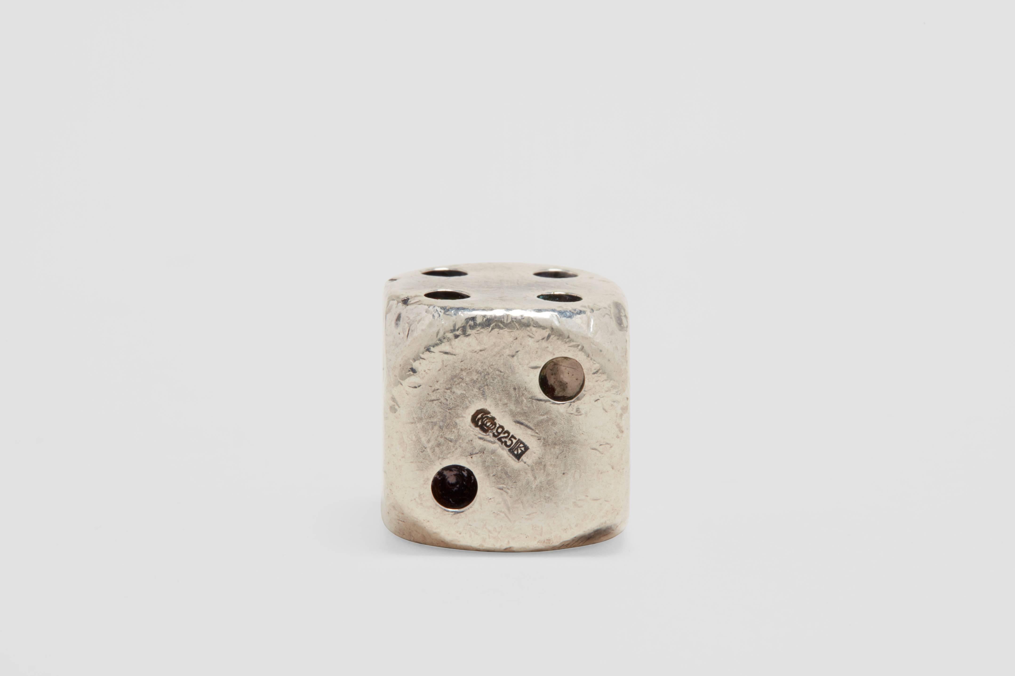 sterling silver dice set