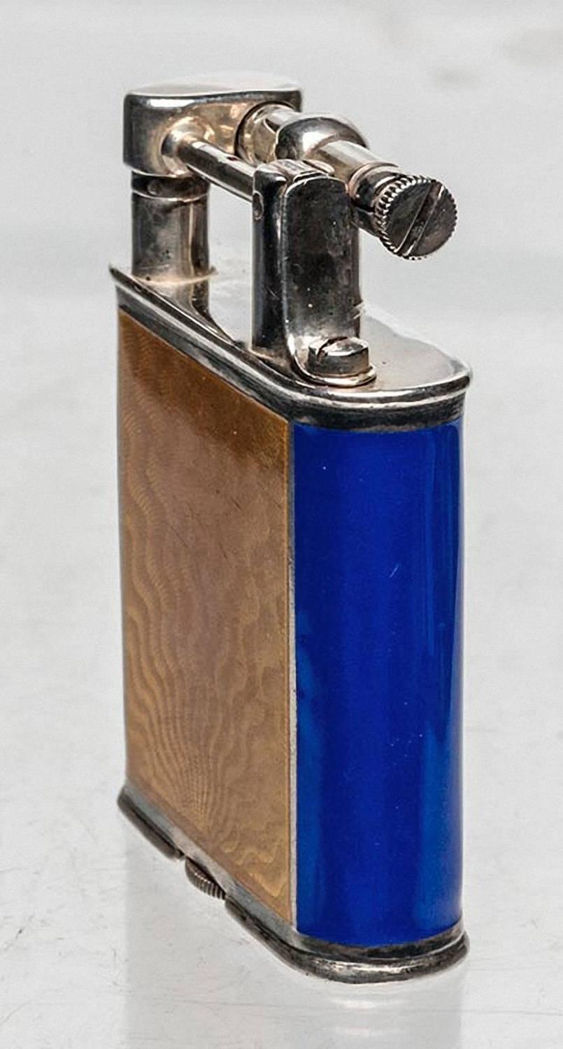 Sterling and Enamel Dunhill 'Unique' Lighter at 1stdibs