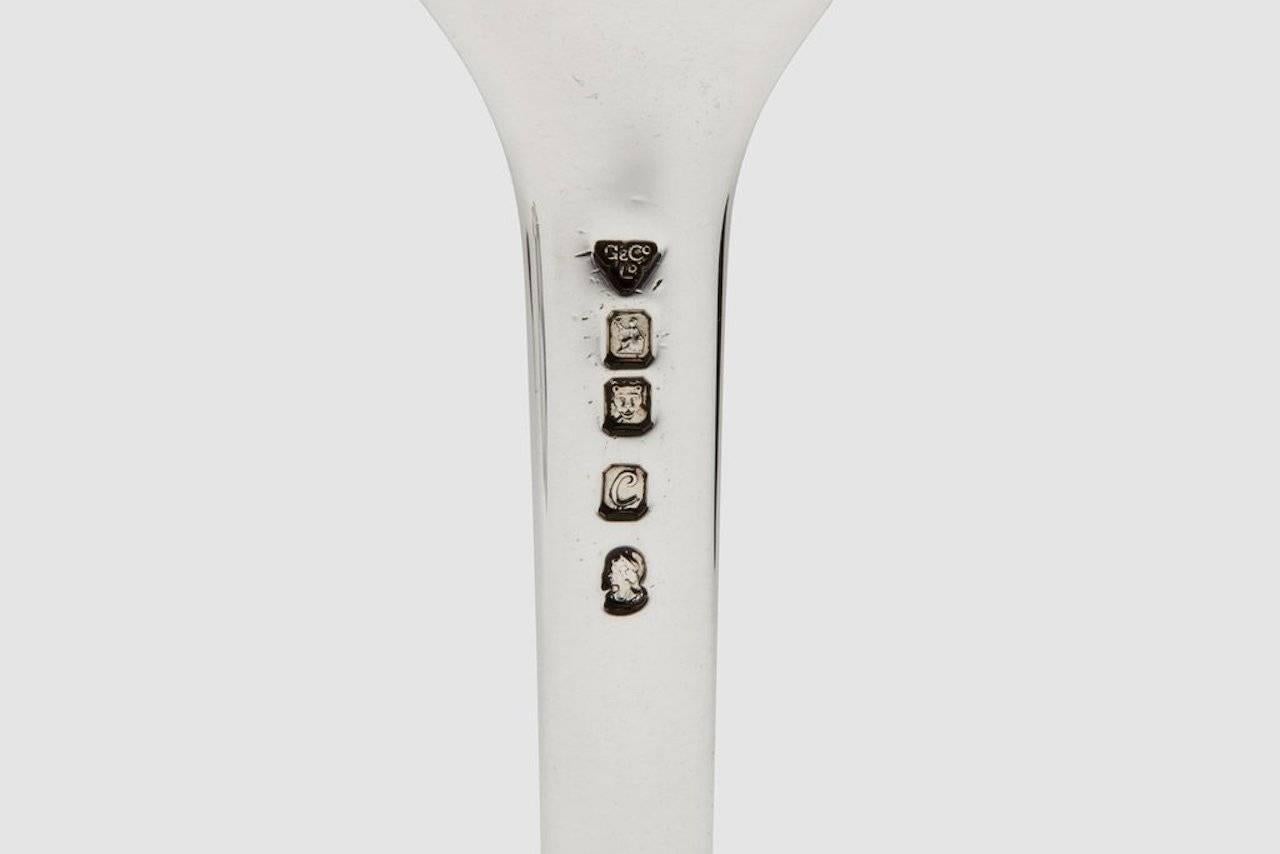 A sterling silver and vermeil letter opener bearing the coronation mark for the now longest serving English Monarch; Queen Elizabeth II. This letter opener is exceptionally well made, and is very heavy. A very tactile piece in the hand, and