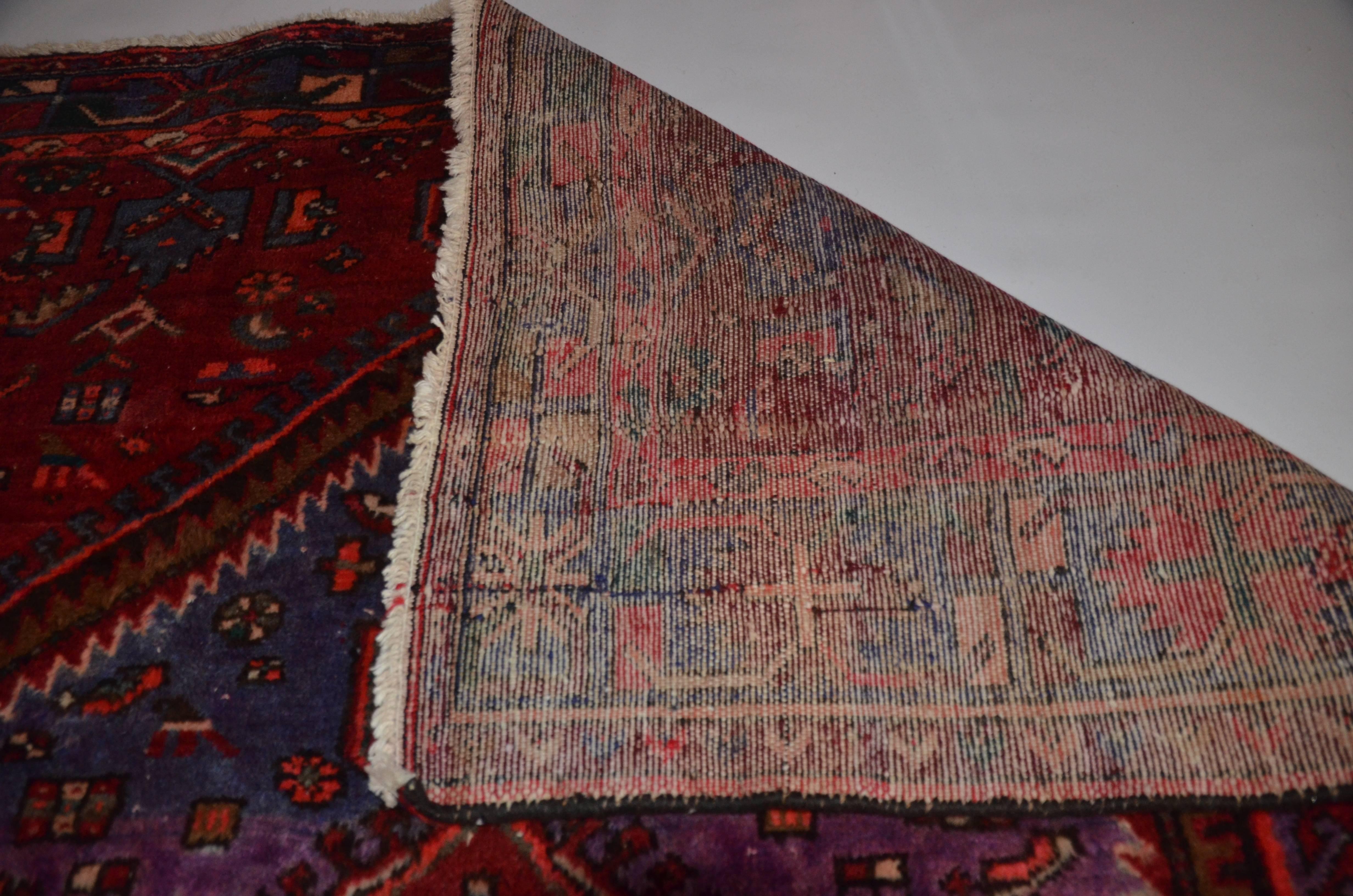 Vintage Persian Hamedan Rug  In Excellent Condition In New York, NY