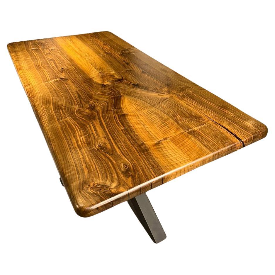Live Edge Massivholztisch, benutzerdefinierte Nussbaumholz natürlichen Esstisch