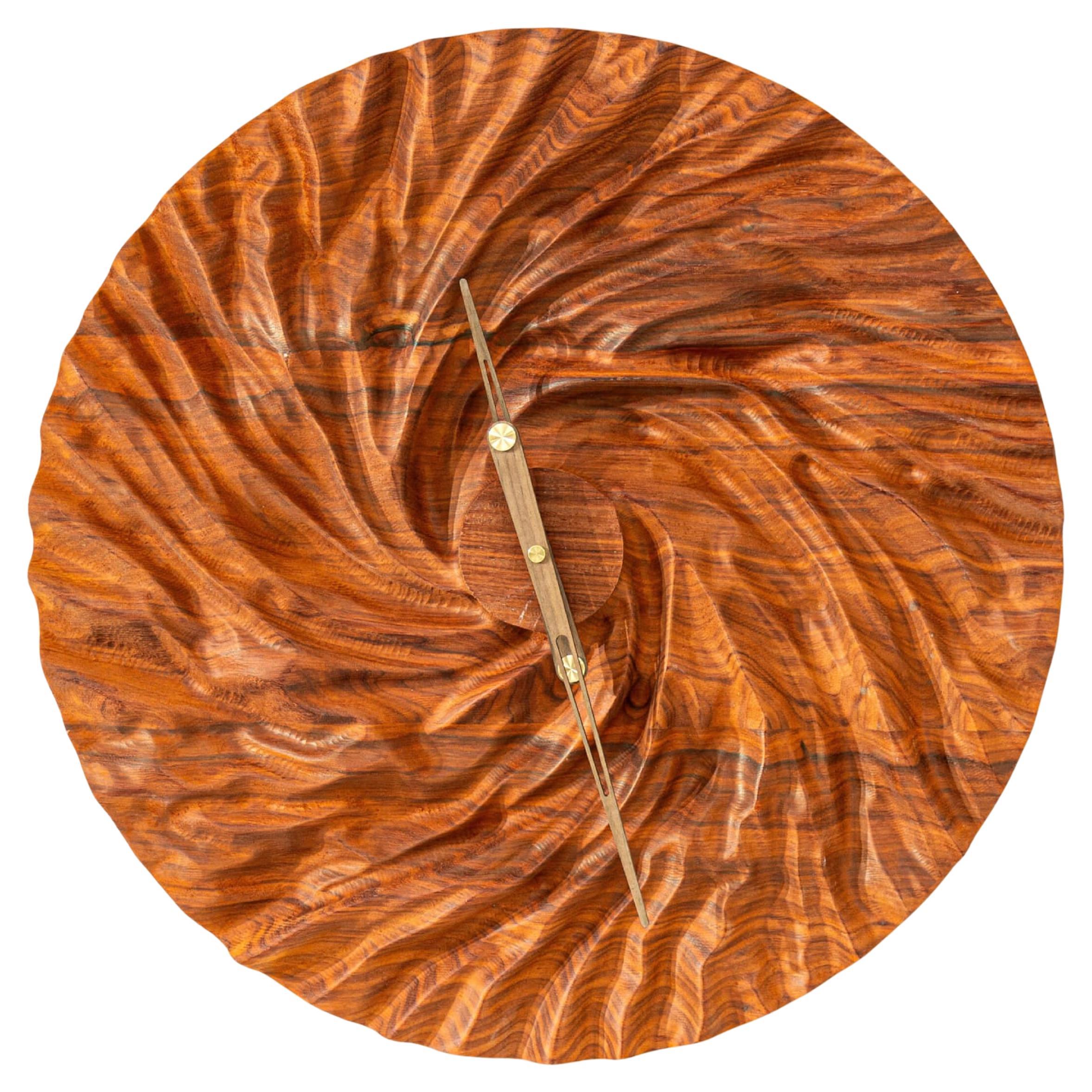Tulip Design Wooden Wall Clock - Wood Wall Design Accessory