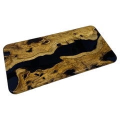 Olive Schwarz Harz Fluss Couchtisch