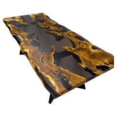 Mesa Epoxi Río Oliva - Mesa de Comedor Río Vivo - Mesa Epoxi a Medida