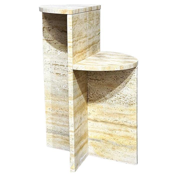 Couchtisch aus Travertinstein - Beistelltisch aus Travertin - Beistelltisch aus Travertin