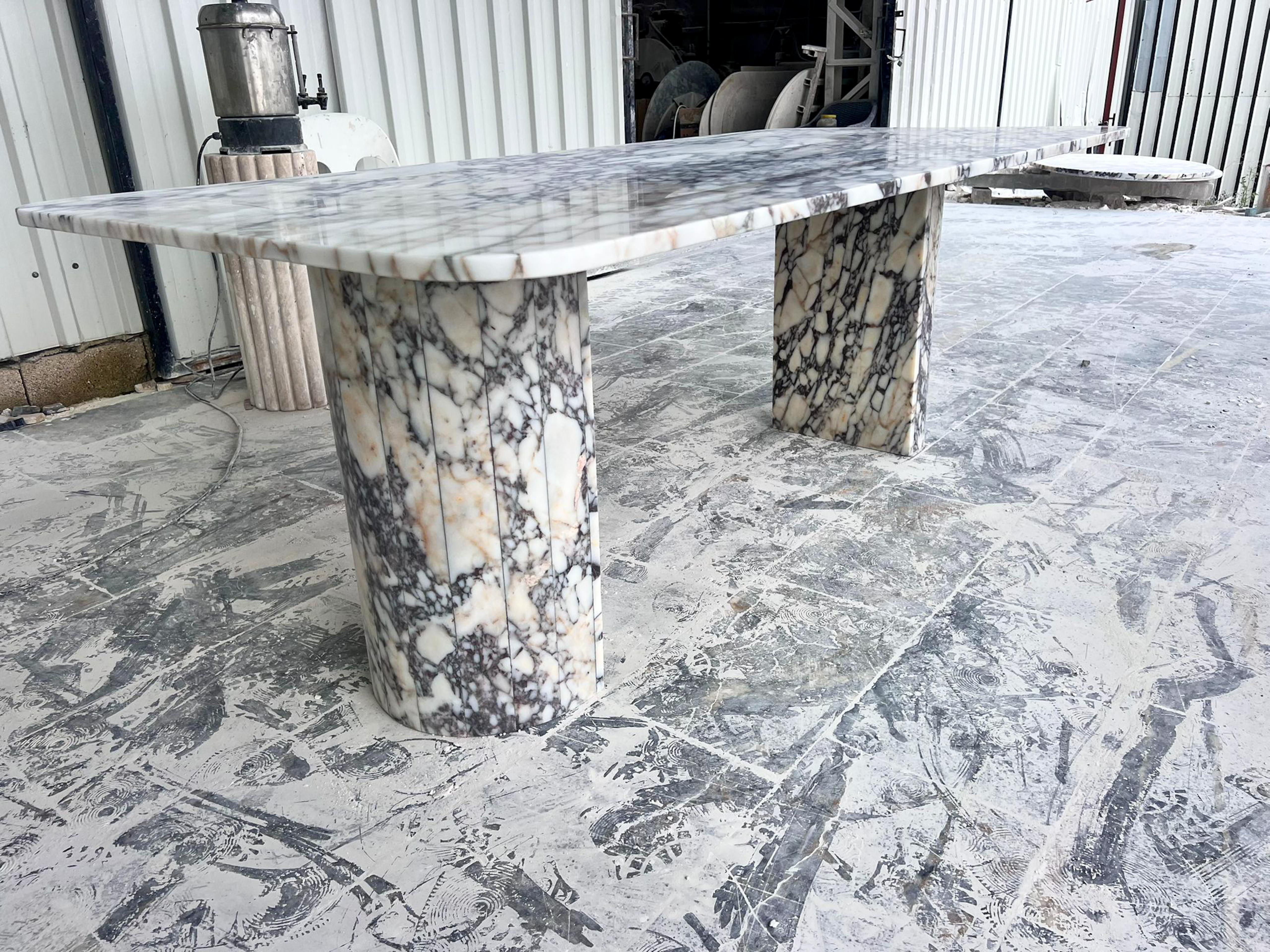 Stone Custom Calacatta Viola Oval Dining Table - Calacatta Marble Custom Table For Sale