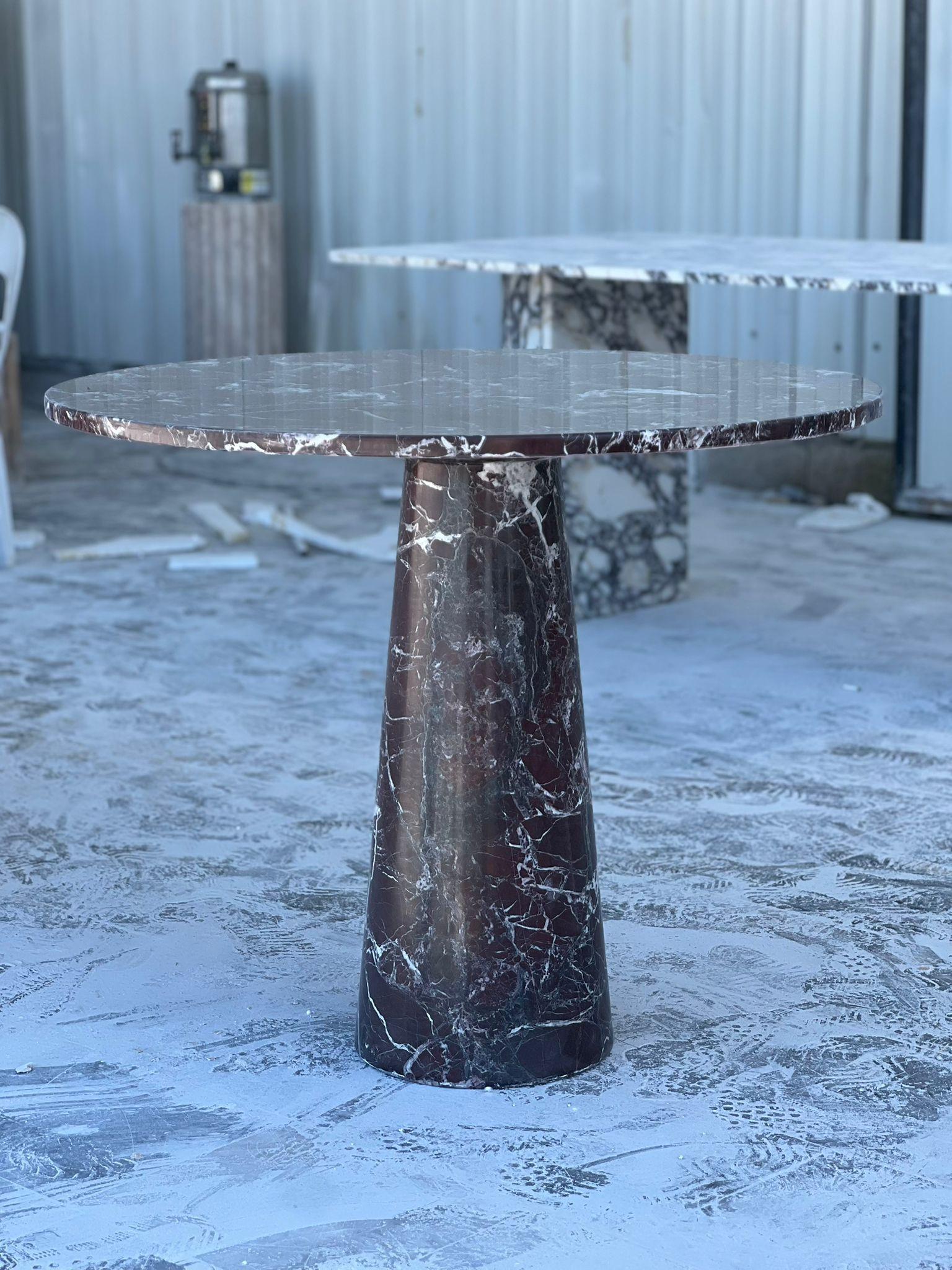 Turkish Modern Rosso Levanto Marble Dining Table - Handmade Italy Marble Table For Sale